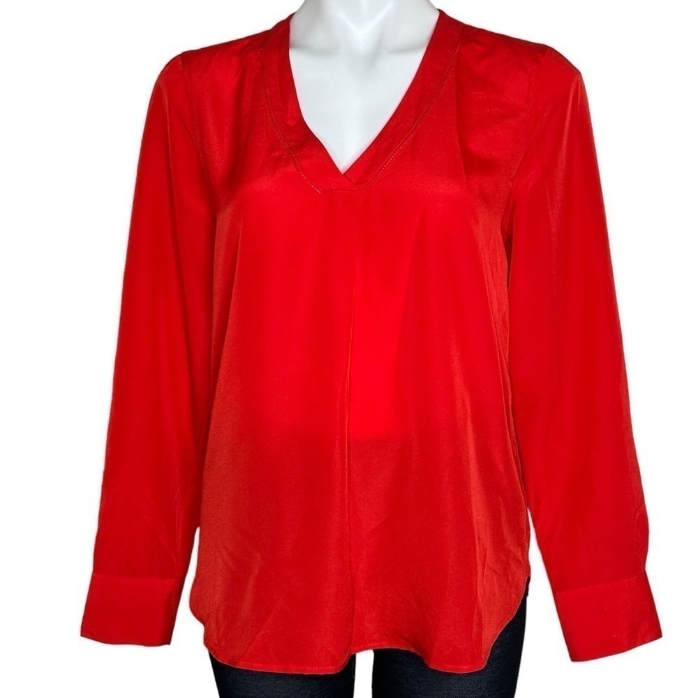 J. Crew Factory red lightweight blouse NWT small - Picture 3 of 7